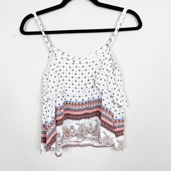 O'Neill XS Boho Printed Camisole Tank Top White - Picture 2 of 8